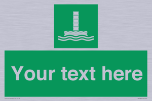 Custom sign safe condition Evacuation chute 